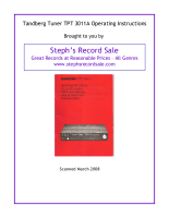 Tandberg TPA-3011-A - Owners Manual